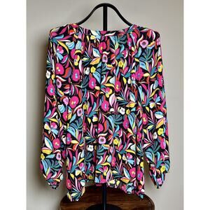 Women’s Pioneer Woman blouse top Multicolored Floral Polyester Size 3XL